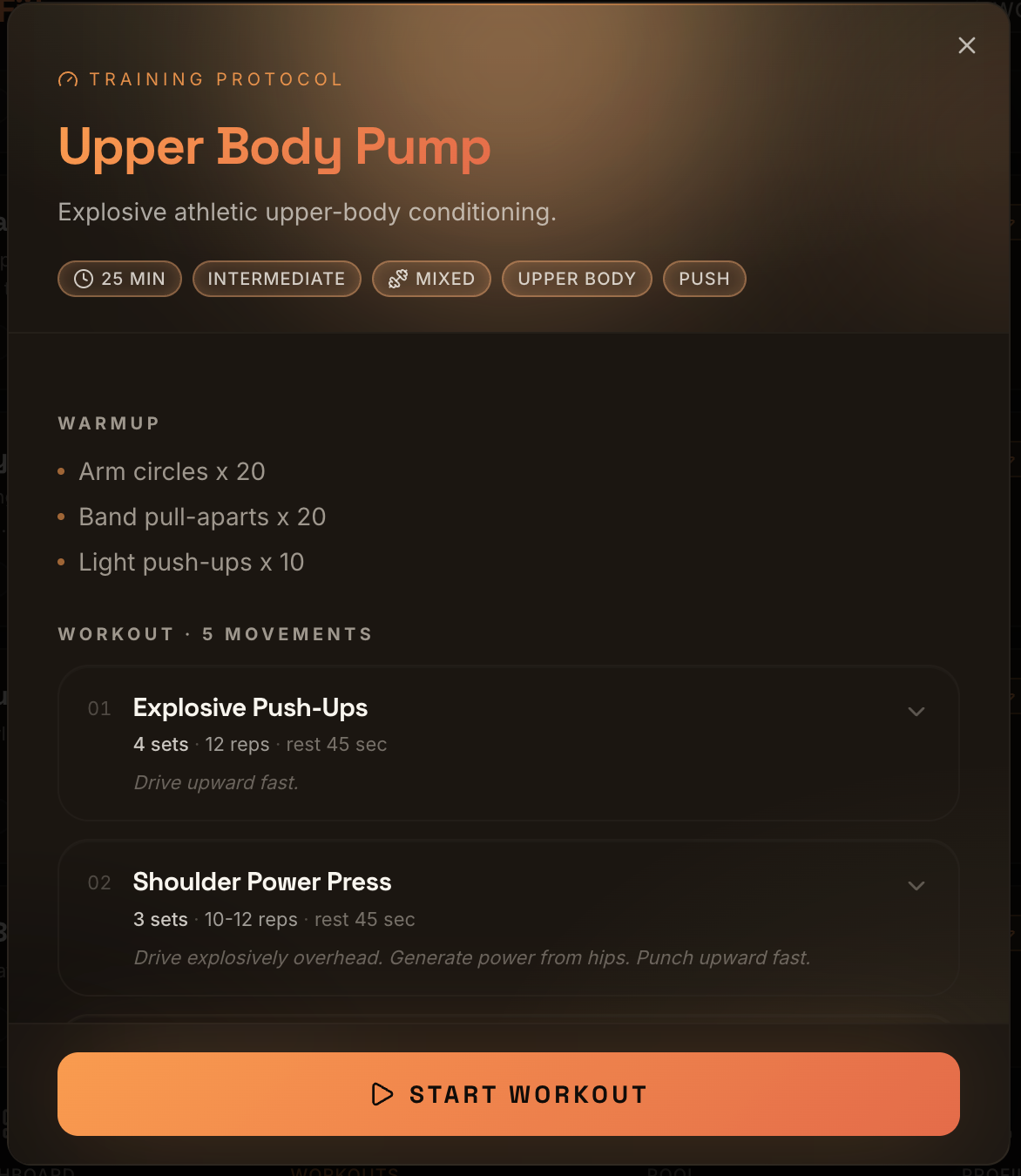 Upper Body Pump workout preview