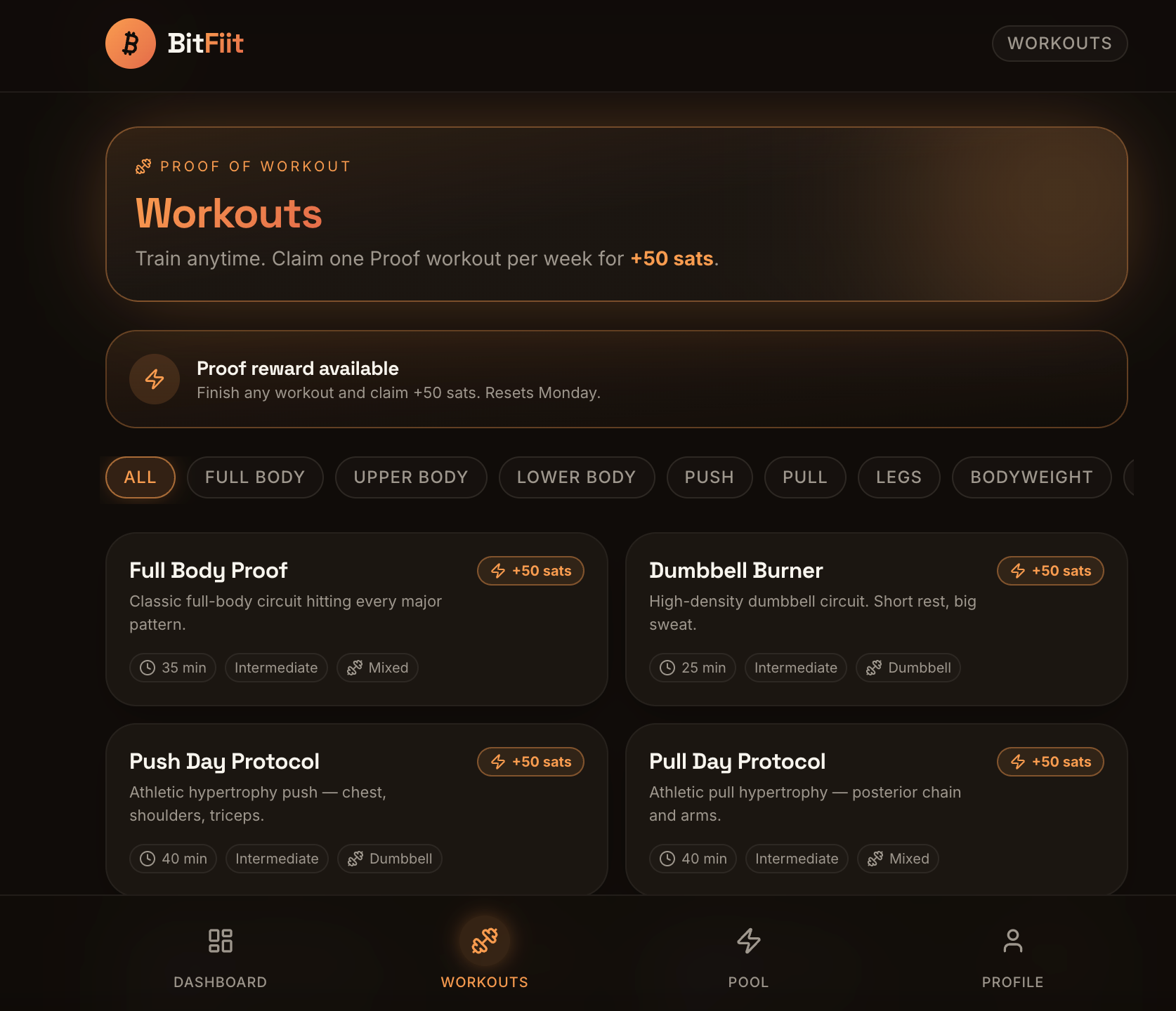 BitFiit Workouts